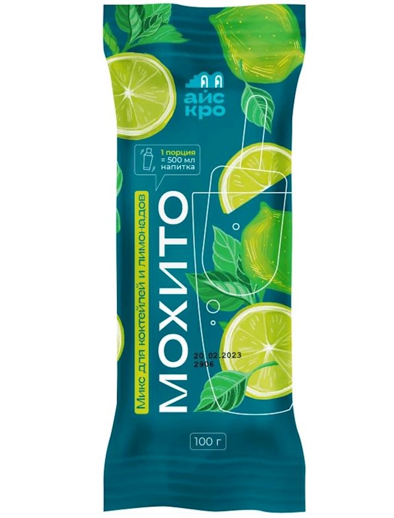 100g ICECRO Basis für Limonade und Cocktails "Mojito" // Основа для лимонада и коктейлей «Мохито»