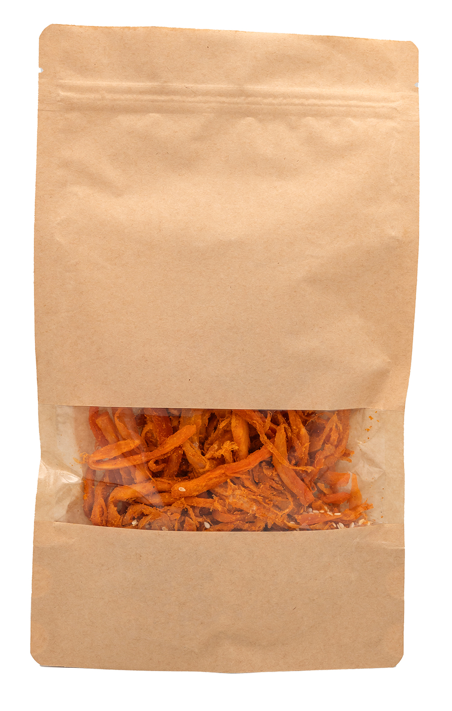 100g Russkij Bereg Tintenfischstreifen mit Pfeffer&Sesam // Кальмар, Стружка с перцем и сезамом