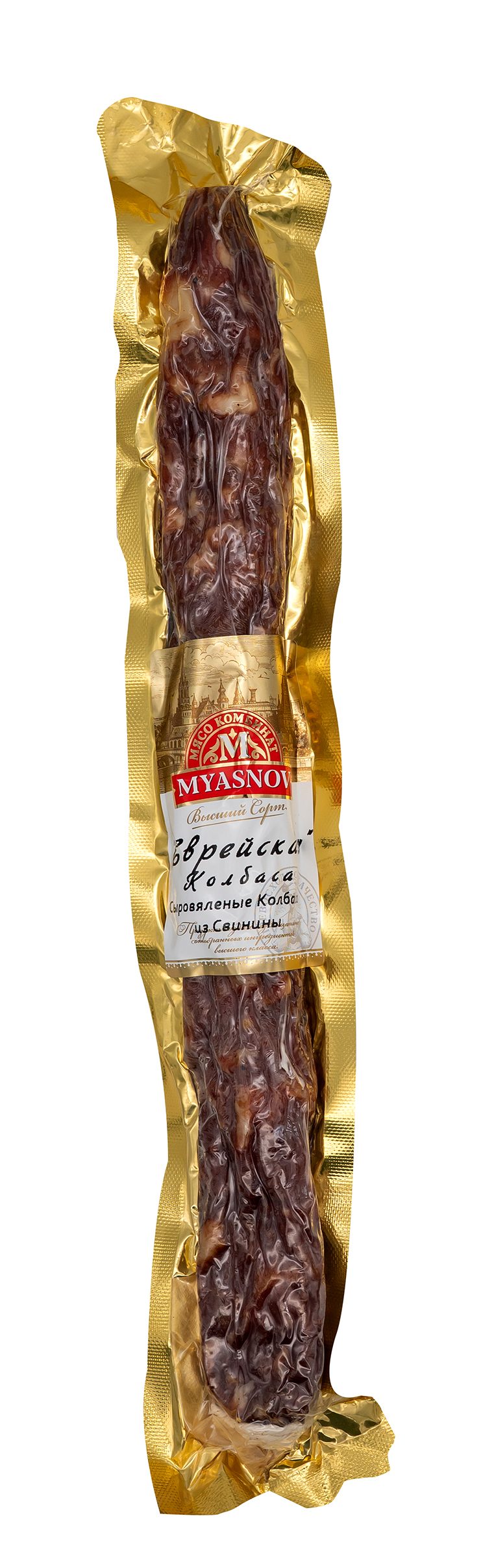 220g MYASNOV  "Evreyskaja" luftgetrocknete Salami (MAZ) // Сыровяленая Еврейская