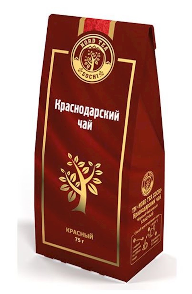 75g KrasnodarGostTee Schwarzer Tee „Rot“    //  Черный чай «Красный» 