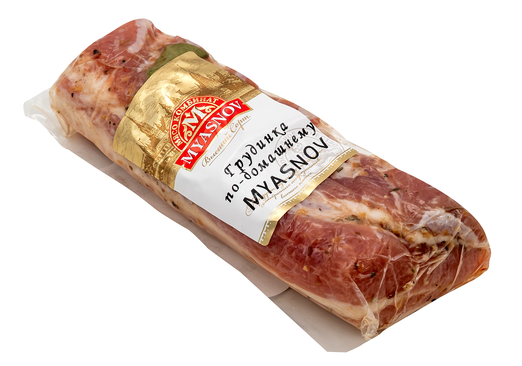 MYASNOV Schweinebauch gesalzen hausmacher Art ca. 300g // Грудинка по-домашнему