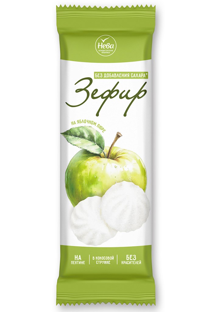 150g Neva Sevir Vanillegeschm. mit Isomalt und Kokosfl. // Зефир со вкусом ванили на изомальте в кокосовой стружке 