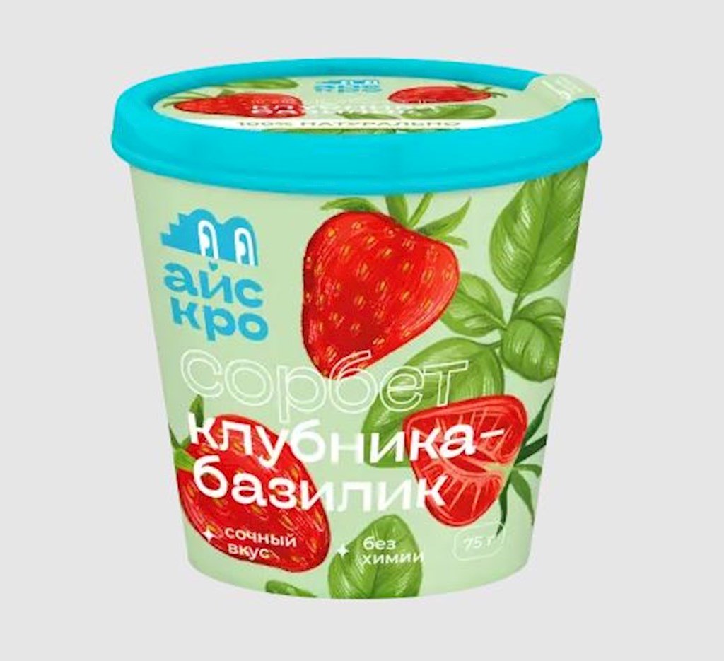 75g ICECRO Fruchte-Sorbet Erdbeer-Basilikum // фруктовый Сорбет клубника-базилик