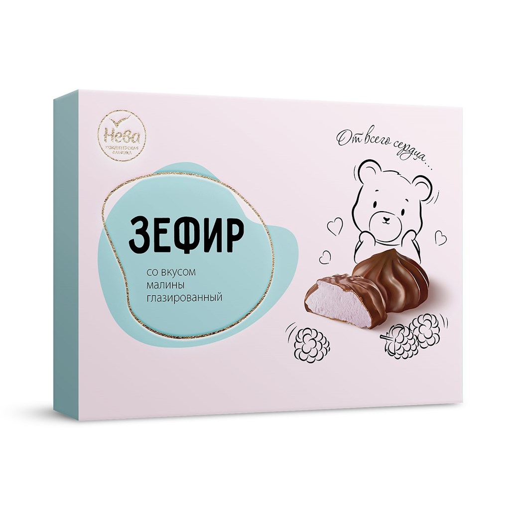185g Neva Sevir in Schokolade  Himbeeregeschmack // Зефир с ароматом малины, глазированный
