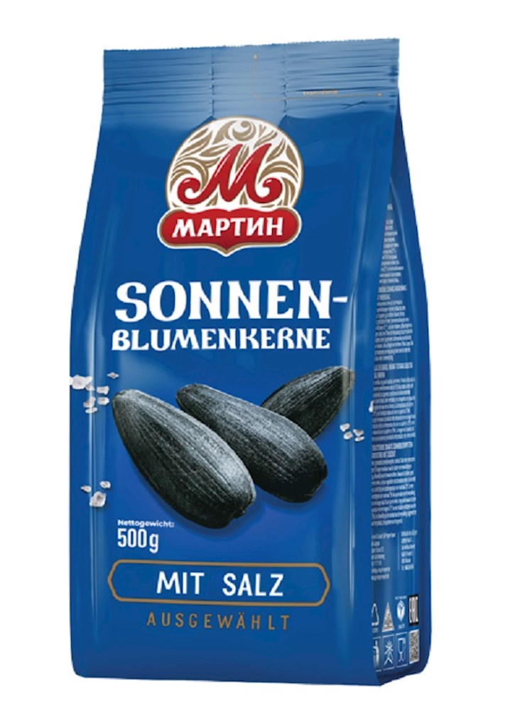 500g Martin SBK schwarz, gesalzen  // Семечки черные жареные, соленые 