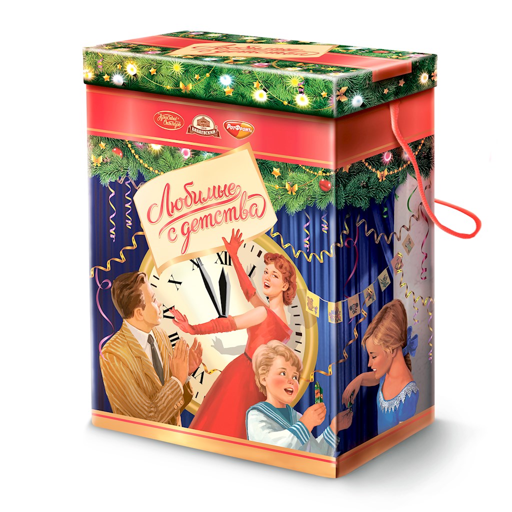 550g OK Neujahrsgeschenk „Kindheitsfavoriten Karneval“ // Набор кондитерский подарочный Карнавал