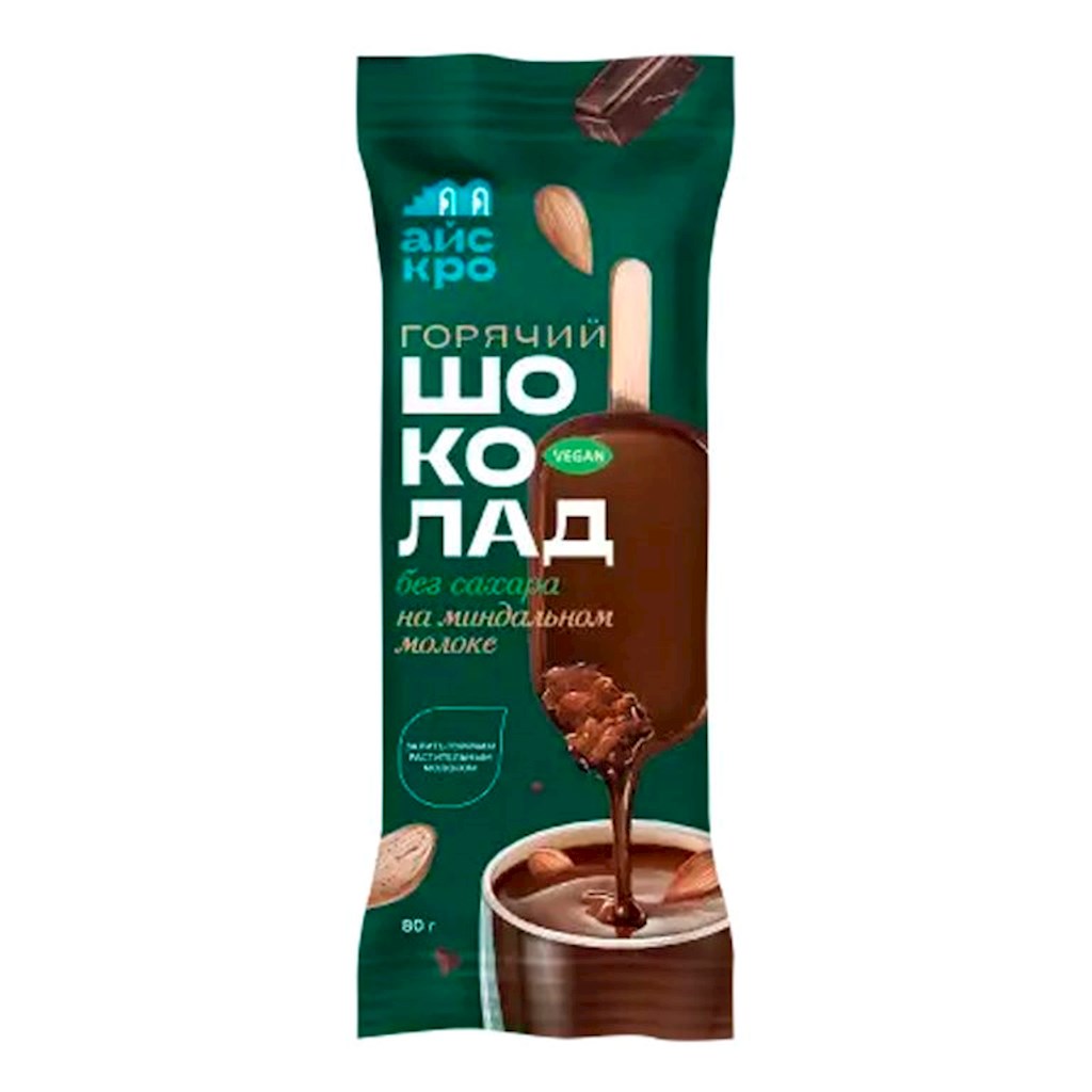80g ICECRO heiße Schokolade auf Mandelmilch // горячий шоколад на миндальном молоке без сахара 