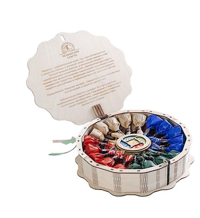 500g Abakan.Slasti Pral. Geheimnisse Sibiriens (Tamburin) // Абакaнские Сласти Набор конфет "Тайны Сибири" (Бубен)