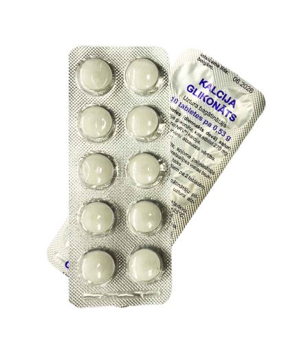 "Calcium gluconatе", 10 Tab. // «Глюконат кальция», 10 таблеток