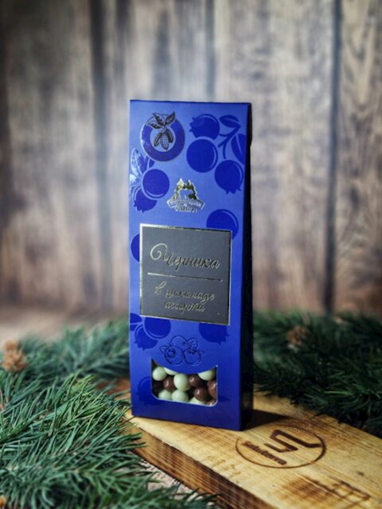 100g TerritorijaTaigi Heidelbeeren in Bitterschokolade // Конфеты Черника в темном шоколаде  