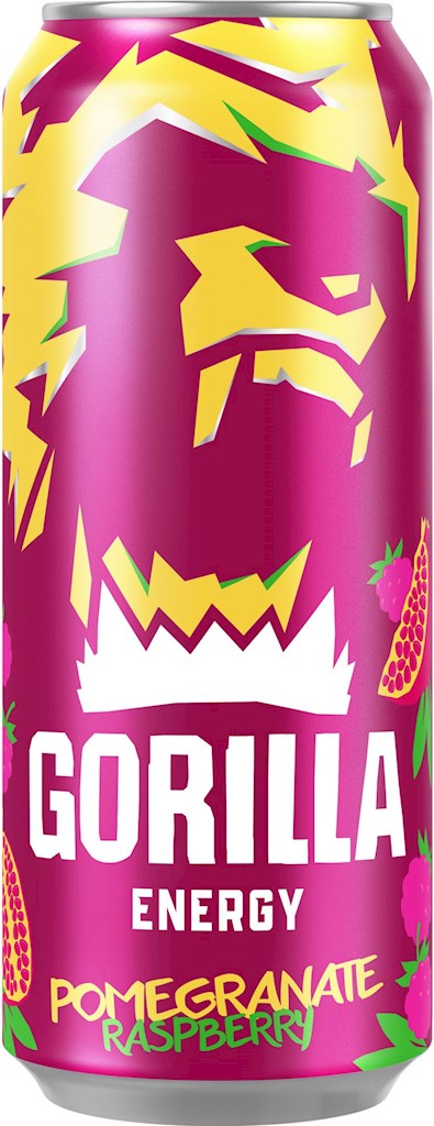 450ml GORILLA Energy Drink Pomegranate Raspberry // HELL Энергетический напиток Гранат-Малина 