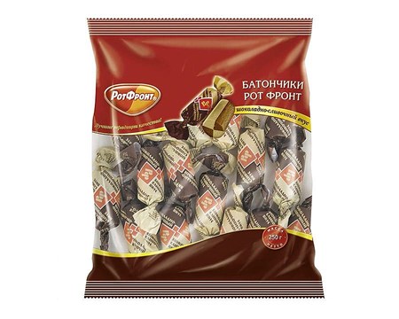  250g RF Batonchiki Rot Front schoko-sahne  // РФ Батончик Рот Фронт шоколадно-сливочный