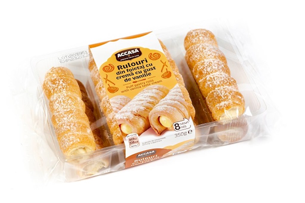 350g Accasa BT-Röllchen Vanille-Sahne/Rulou crem/vanil // Слоеные трубочки с ванильным кремом