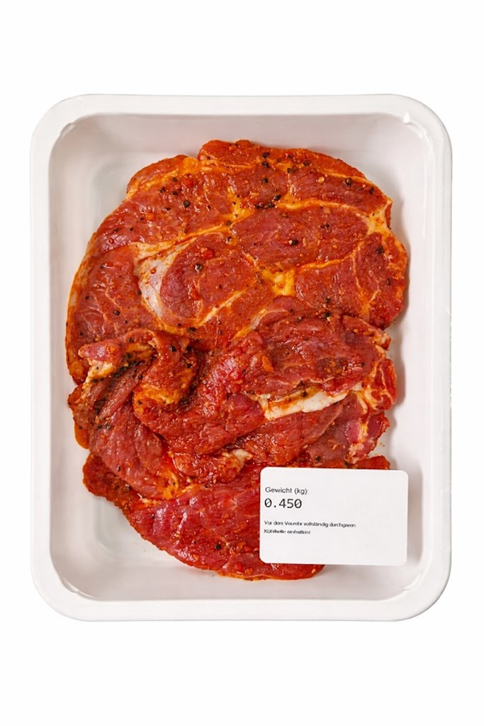ca.500g Schweinenackensteak mariniert  BBQ // Стейк из свиной шеи маринованный BBQ 