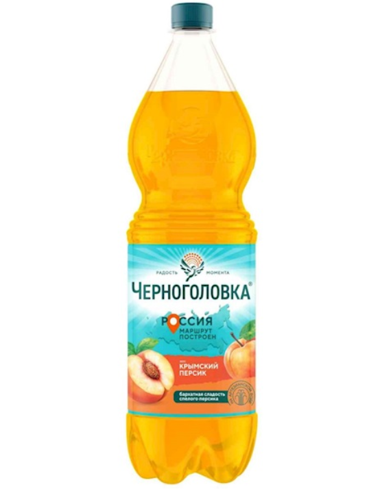 1,5l Chernogolovka Limonade mit Pfirsichgeschmack PET // Черноголовка Напиток безалкогольный со вкусом Персика 