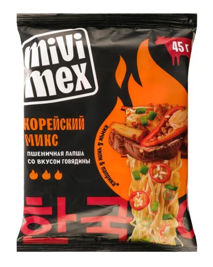 90g MIVIMEX Vermicelli mit Rindgeschm. "Vietnam Mix" // Вермишель со вкусом говядины "Корейский Микс 
