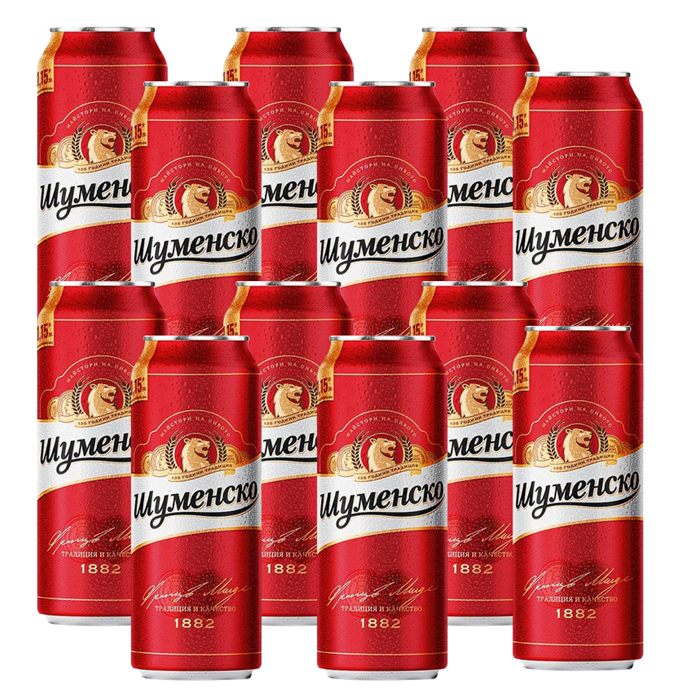 12X0,5L SCHUMENSKO HELLES BIER BULGARIEN Alc.4,8% ПИВО БОЛГАРСКОЕ ШУМЕНСКО