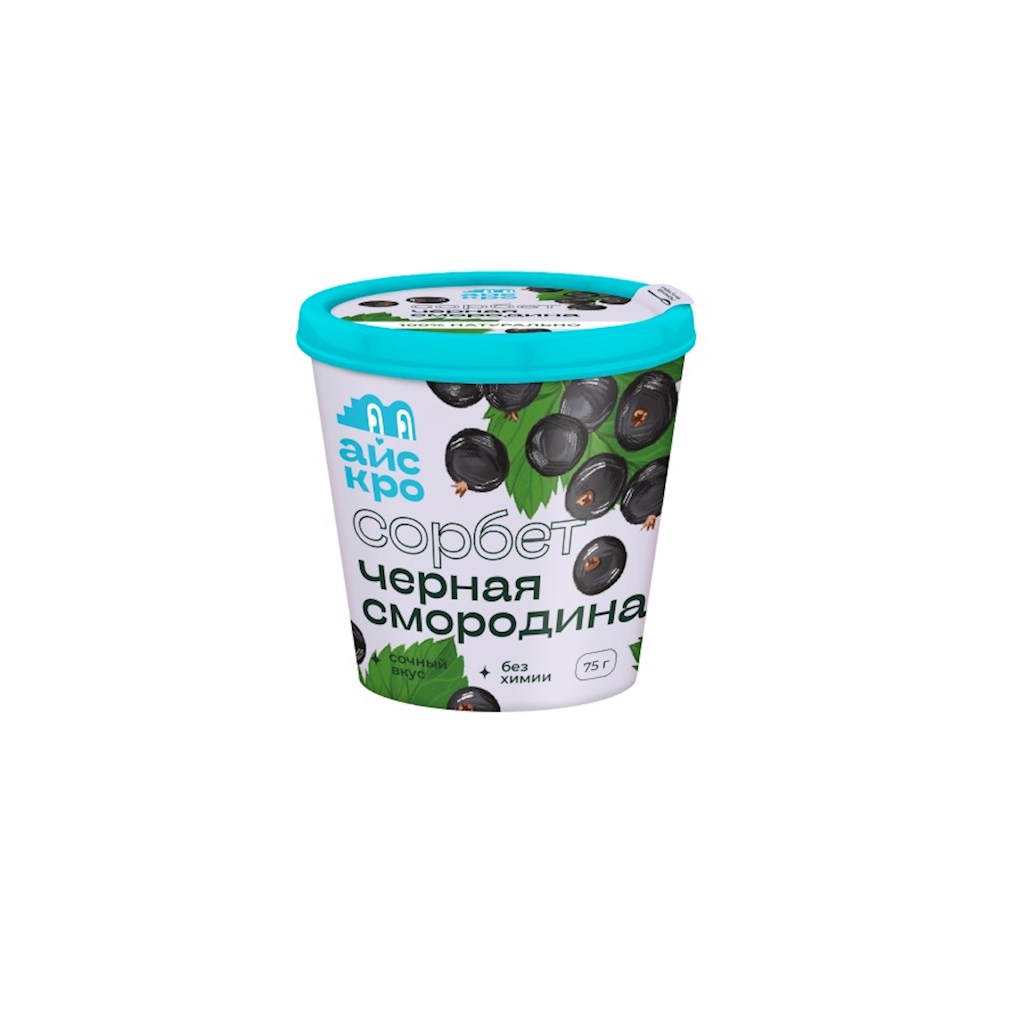 75g ICECRO Fruchte-Sorbet schwarze Johannisbeere // фруктовый Сорбет с черной смородиной 