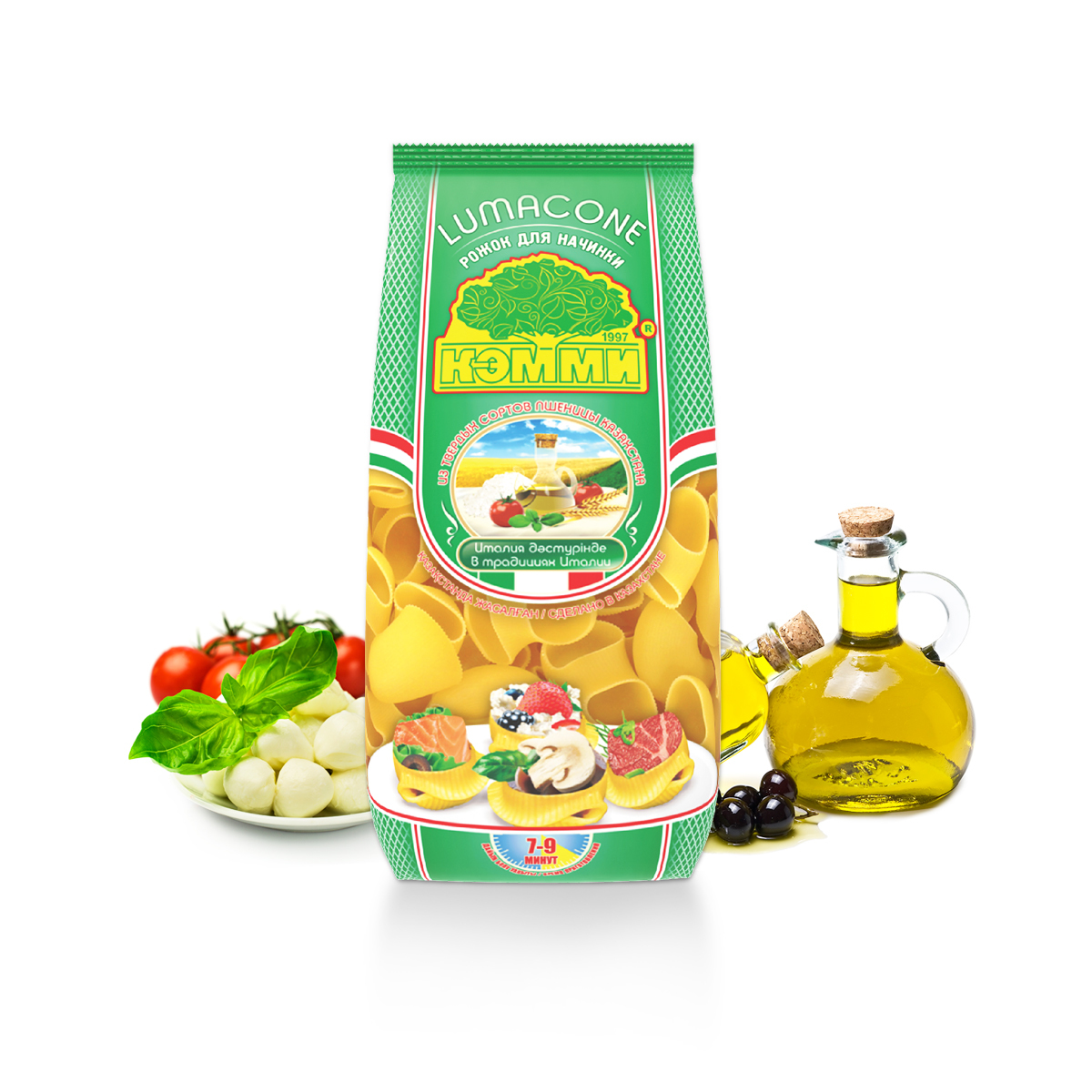 250g Kemmi Hornnudeln zum füllen Typ LUMACONE СДЕЛАНО В КАЗАХСТАНE