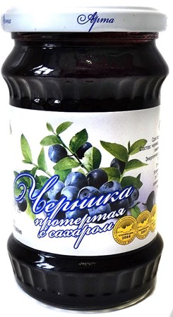 320g Arta Fruchtaufstrich aus Heidelbeeren -  Черника протертая с сахаром