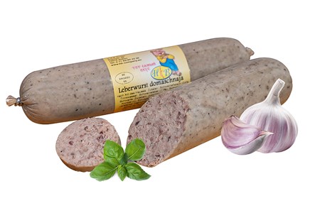 220g Leberwurst hausmacherart // Колбаса Ливерная с чесноком
