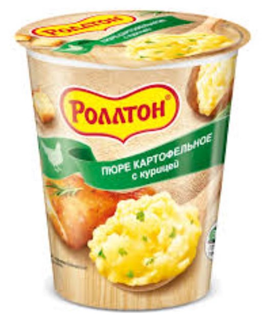 55g Rollton Kartoffelpüree mit Hühnergeschmack // Картофельное c куринным вкусом