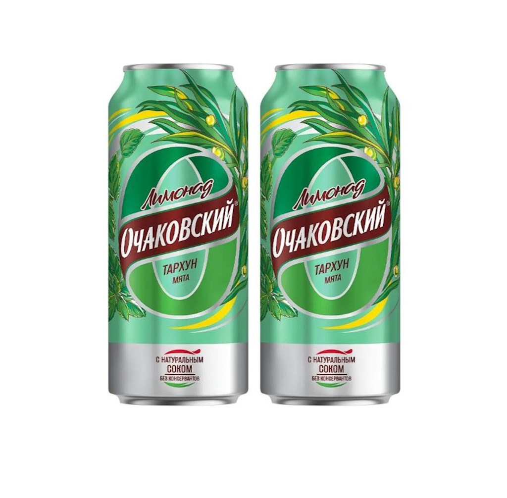 0,45l Ochakovo Erfrischungsgetränk Estragon-Minze // Лимонад Тархун мята 
