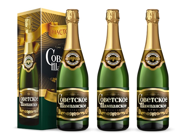 3X750ml Sekt Sovetskoe halbsüß ALC.10,5% Vol. 3er VORTEILSPACK СОВЕТСКОЕ ПОЛУСЛАДКОЕ