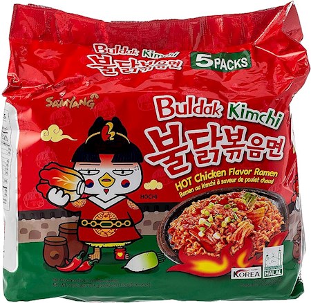 135g Sam Yang Buldak Ramen Scharf. Hühnchen Kimchi // Острый цыпленок, Лапша Кимчи (Рамён)