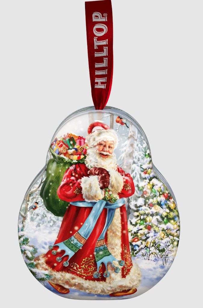50g Tea Weihnachtsbaumspielzeug der Weihnachtsmann // Чай Королевское золото Елочная игрушка в футляре Дед Мороз