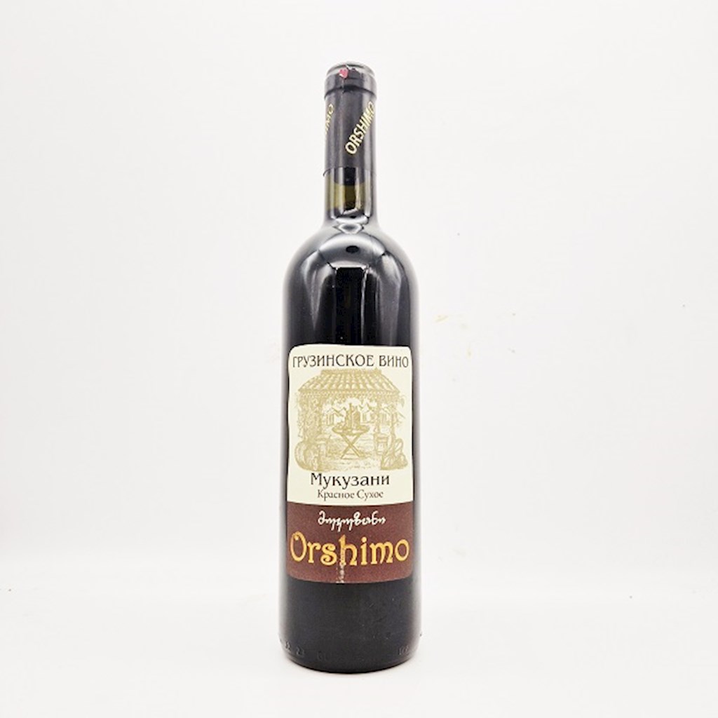 0,75 L Orshimo Wein Mukuzani rot trocken alc.11,7% // Вино "Мукузани" красное сухое