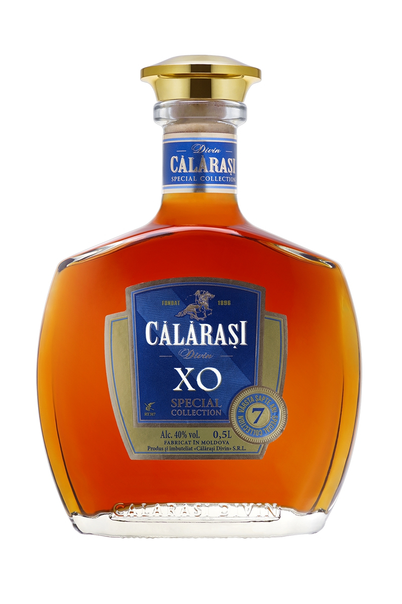 0,5 Liter Calarasi Divin Weinbrand XO 7 JAHRE ALC.40%Vol. SPECIAL COLLECTION XO Călărași Moldau Mold