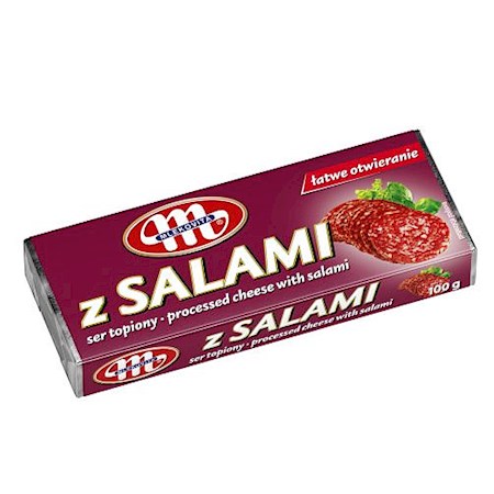 100g Mlekovita Schmelzkäse mit Salami // Сыр плавленый с салями 