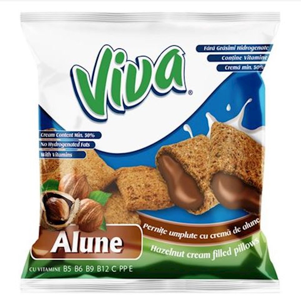 100g (RO) Viva Getreidekissen gefüllt mit Haselnusscreme // Подушки с кремом из лесных орехов