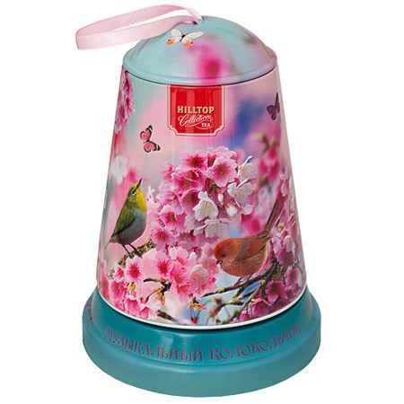 100g Tee Ceylon Schwarz Musikglocke Blumen und Vögel HILLTOP