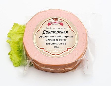350g Wurst Original Doktorskaja Brühwurst Feinzerkleinert КОЛБАСА ДОКТОРСКАЯ ВАРЕНАЯ