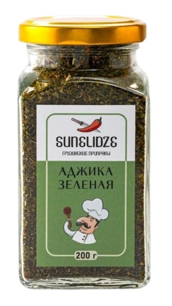 200g Sunelidze Würzmischung Adjika grün, scharf // Приправа Аджика зеленая, острая