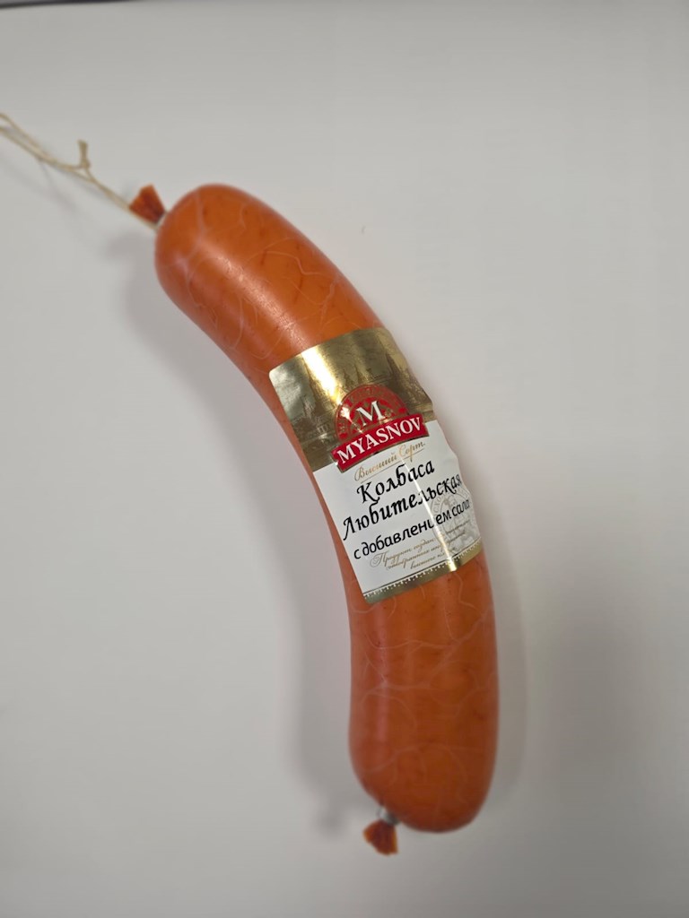 490g MYASNOV Brühwurst Ljubitelskaya // Колбаса Любительская 