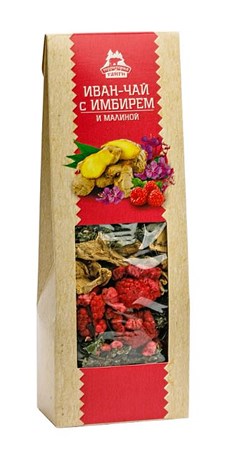40g Territorija Taigi Ivan-Chai mit Ingwerwurzel // Иван-Чай с Имбирем и малиной