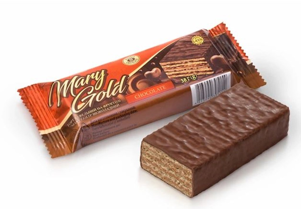 38g BS Waffelschnitte "Mary Gold" Schoko  m.Fruktose // Вафли "Mary Gold" шоколадные на фруктозе 