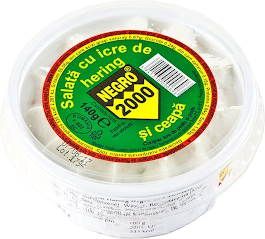 140g Negro Heringrogensalat m Zwiebel/ icre hering cu ceapa // Салат из икры сельди с луком