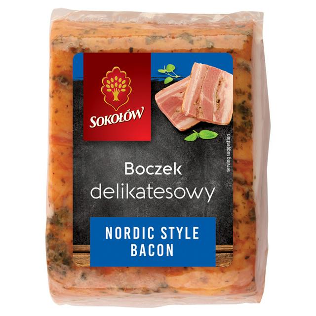 480g SOKOLOW SCHWEINEBAUCH NACH NORDISCHE ART BOCZEK DELIKATESOWY БЕКОН ПОЛЬСКИЙ