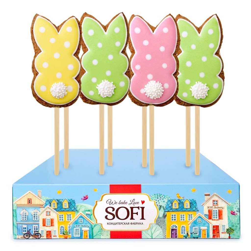 30g Sofi Lebkuchen am Stiel (Ostermotiv)  // Печенье шоколадное на палочке (дизайн Пасхальный)