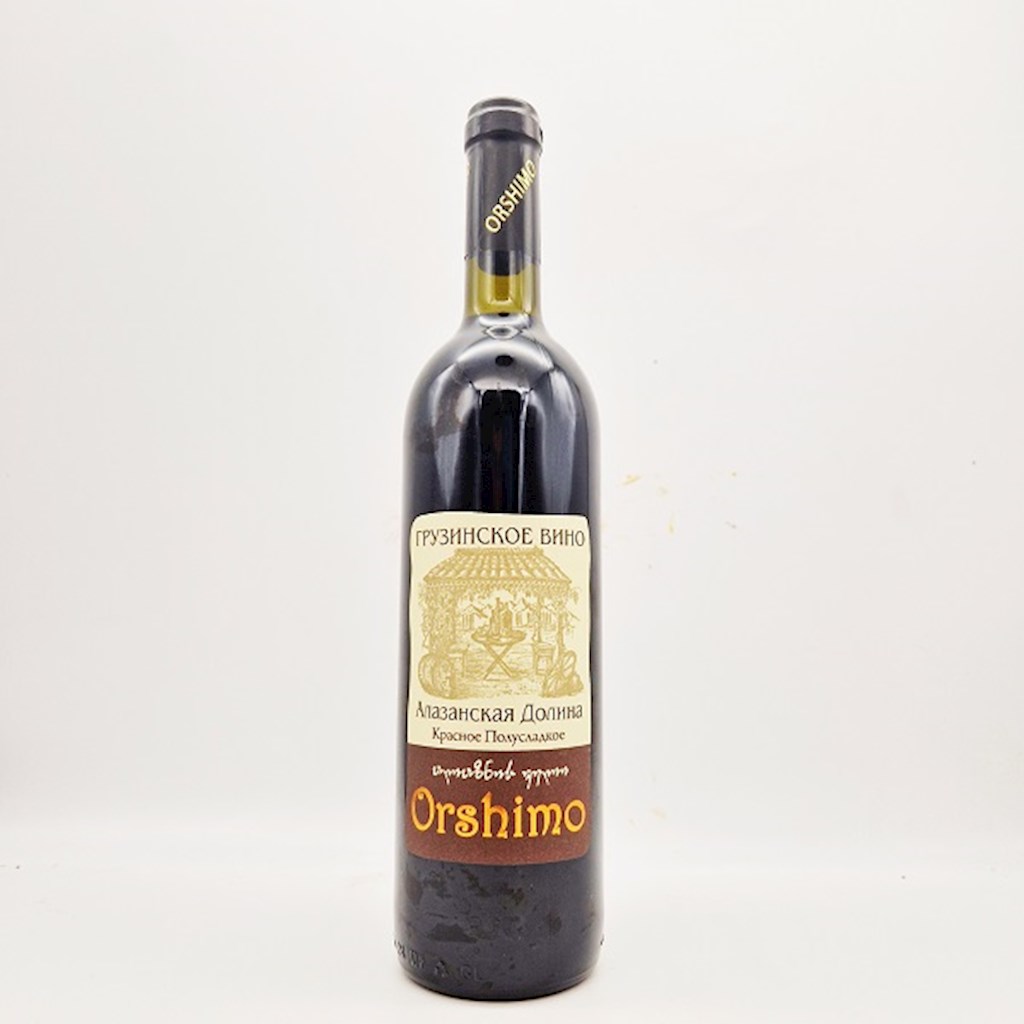 0,75 L Orshimo Wein Alazani Valley rot lieblich alc.11% // Вино "Алзанская Долина" красное полусладкое