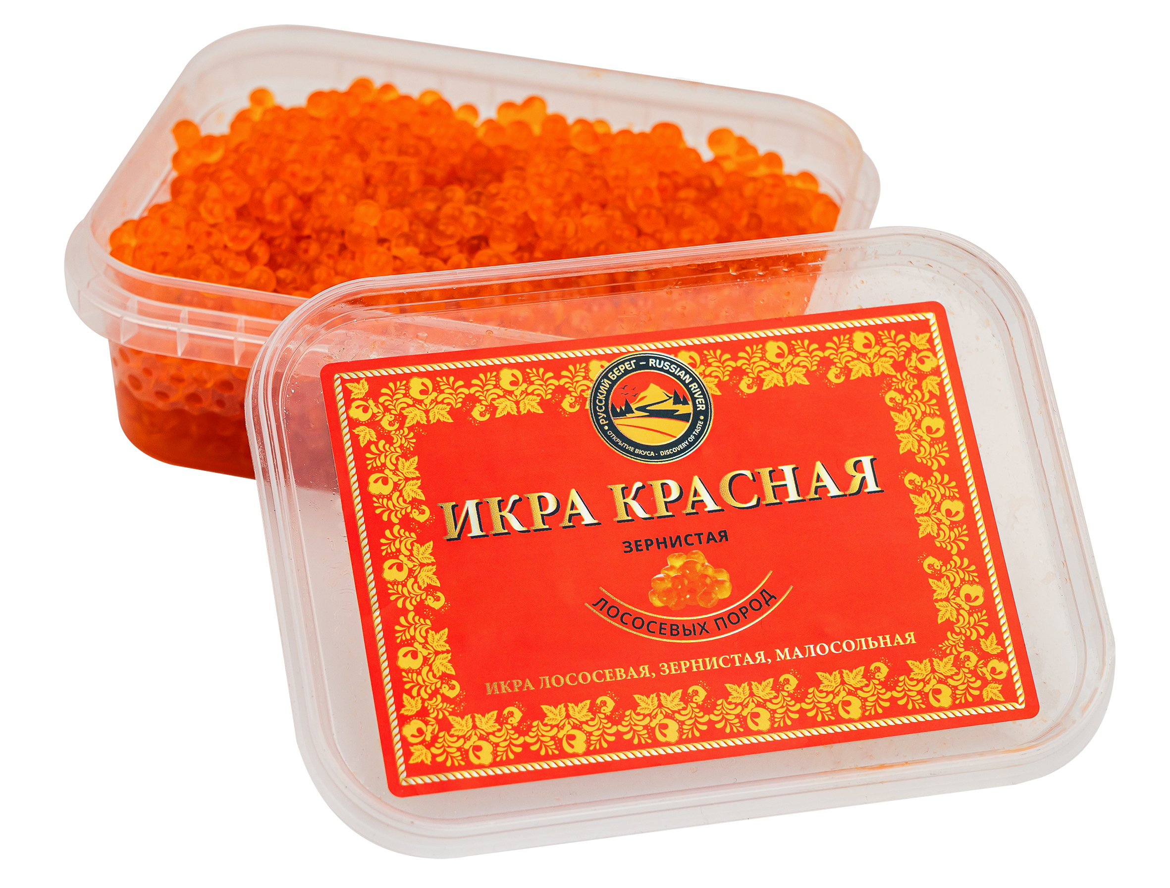 250g Russkiy Bereg Lachskaviar Gorbuscha Wildfang OHNE KONSERVIERUNGSSTOFFE  t/k -18°C ИКРА ГОРБУША