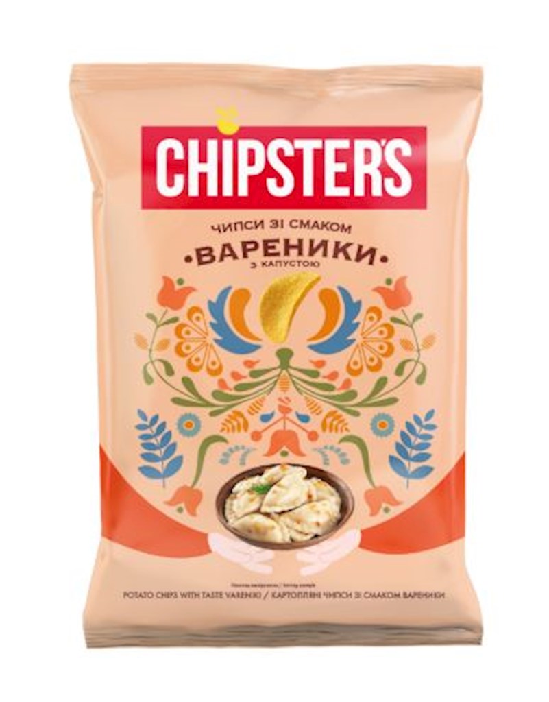 100g  Chipster´s Chips Geschmack Vareniki mit Kohl // Чипсы со вкусом вареников с капустой 