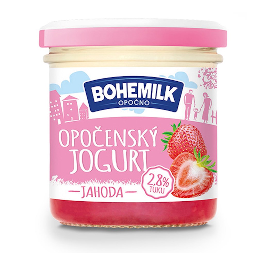 150g Bohemilk Joghurt mit Erdbeermarmelade  // Йогурт Клубничный 