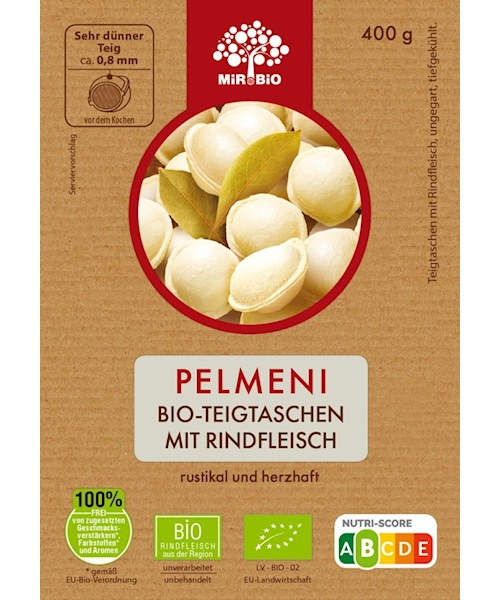 400g MirBio BIO-Pelmeni mit Rindfleisch// MirBio Био-Пельмени с мясом говядины