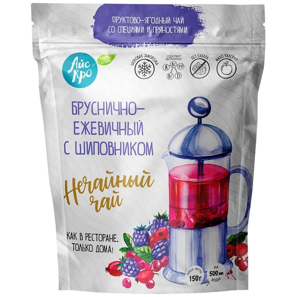 150g ICECRO Früchtemischung aus Preiselbeer,Brombeer // Чайный напиток Брусничное - ежевичный 