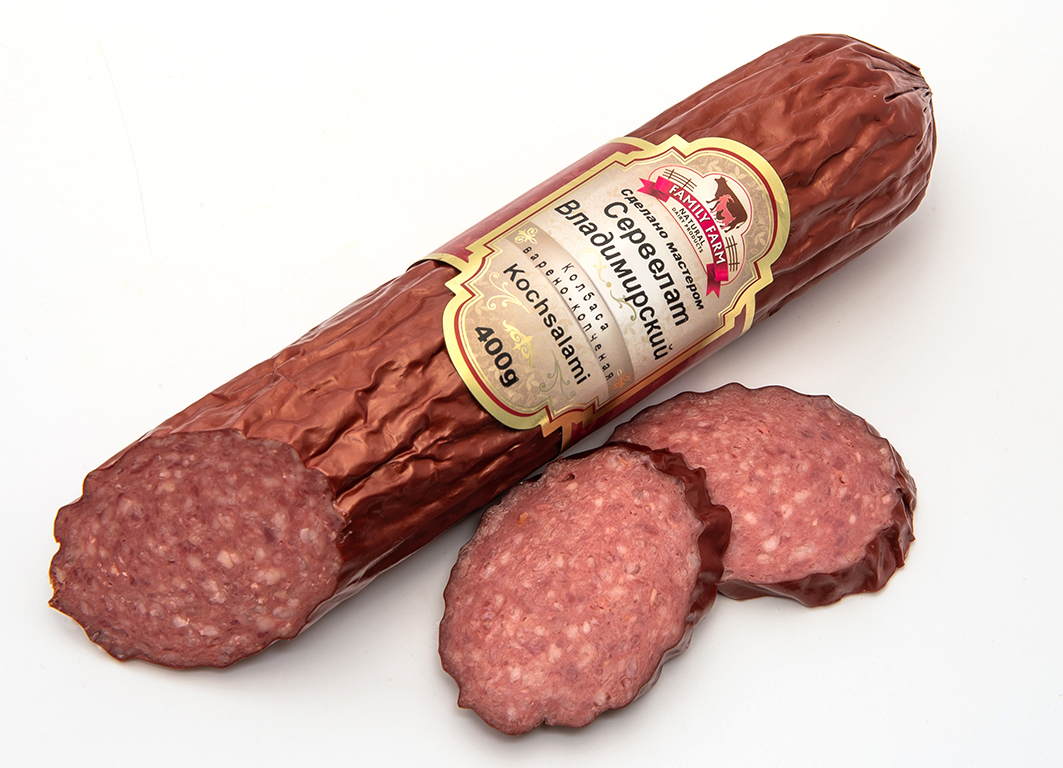 Salami Cervelat Servelat Vladimirskiy ca.400g Gekocht & Geräuchert